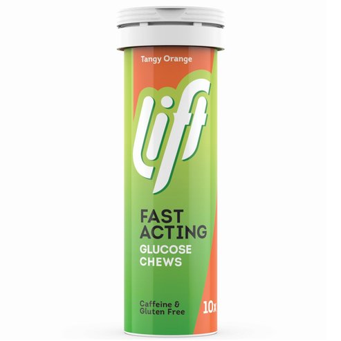 Lift Gluco Fast Acting Glucose 10 Chew.tabs - Orange