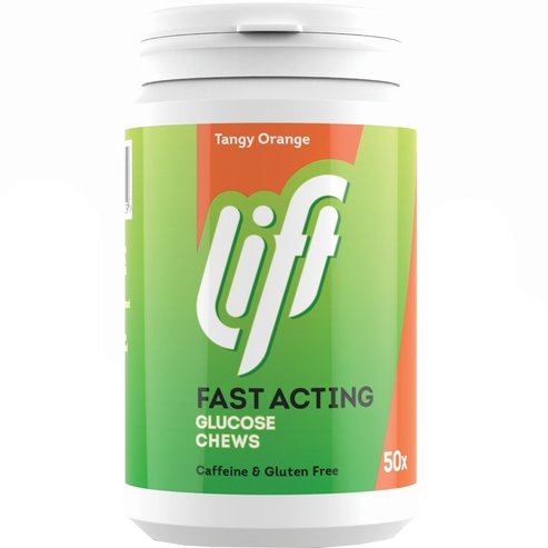 Lift Gluco Fast Acting Glucose 50 Chew.tabs - Tangy Orange