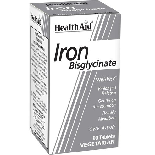 Health Aid Iron Bisglycinate 90tabs