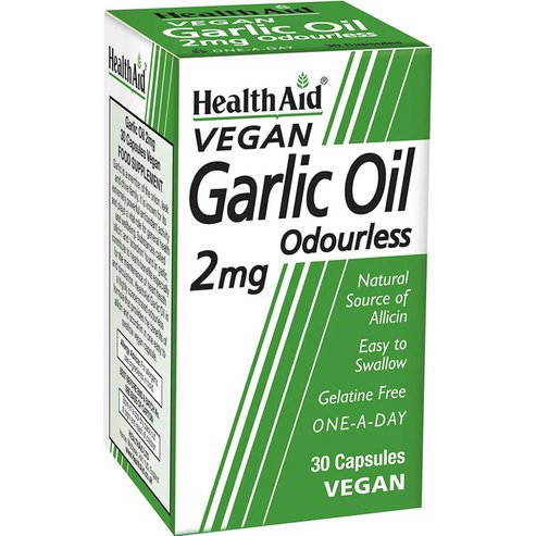 Health Aid Garlic Oil 2Mg Odourless регулирането на високо кръвно налягане 30 таблетки