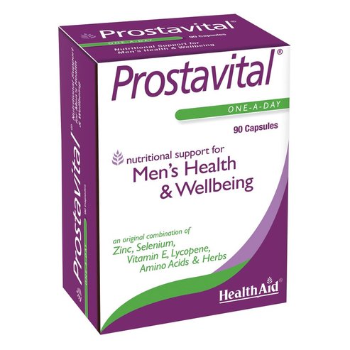 Health Aid Prostavital Хранителна добавка с витамини, минерали и растителни екстракти за простатата 90 капс.