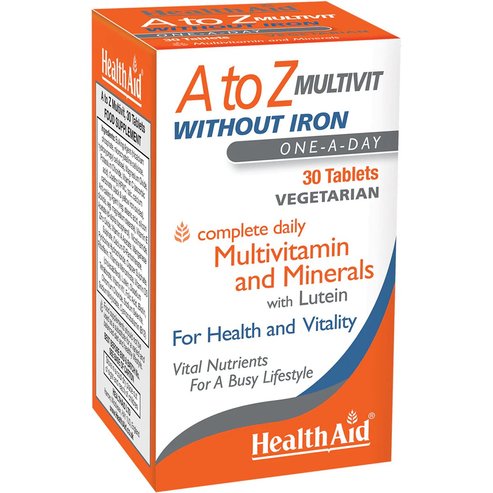 Health Aid A to Z Iodine & Iron Free 30tabs