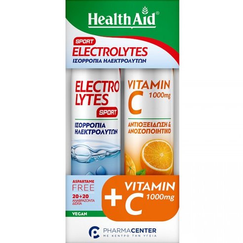 Health Aid Promo Electrolytes Sport Strawberry 20 Effer.tabs & Vitamin C 1000mg Orange 20 Effer.tabs