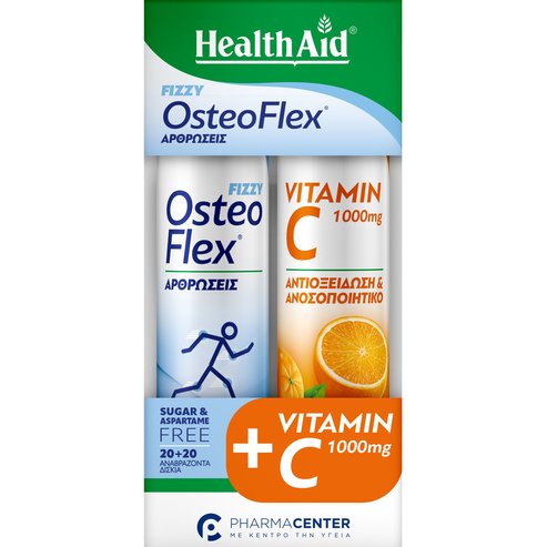 Health Aid Promo OsteoFlex Fizzy Lemon 20 Effer.tabs & Vitamin C 1000mg Orange 20 Effer.tabs