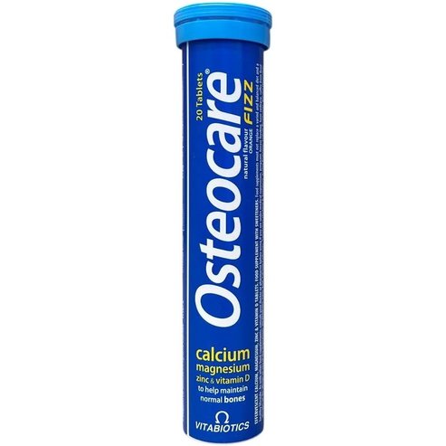 Vitabiotics Osteocare Fizz Calcium, Magnesium, Zinc & Vitamin D Хранителна добавка с калций, магнезий, цинк & витамин D за поддържане на нормалното състояние на костите, с вкус на портокал 20 ефервесцентни таблетки