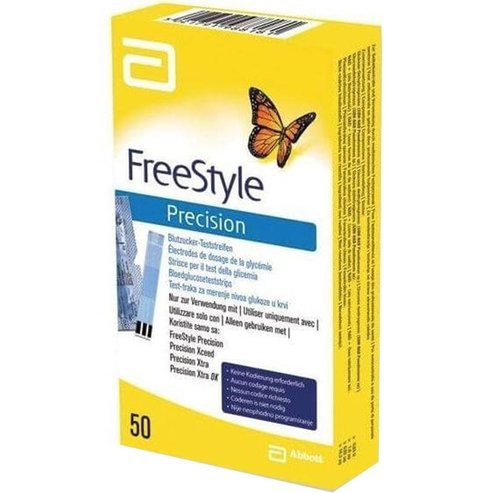 Abbott FreeStyle Precision Blood Glucoze Test Strips 50 бр