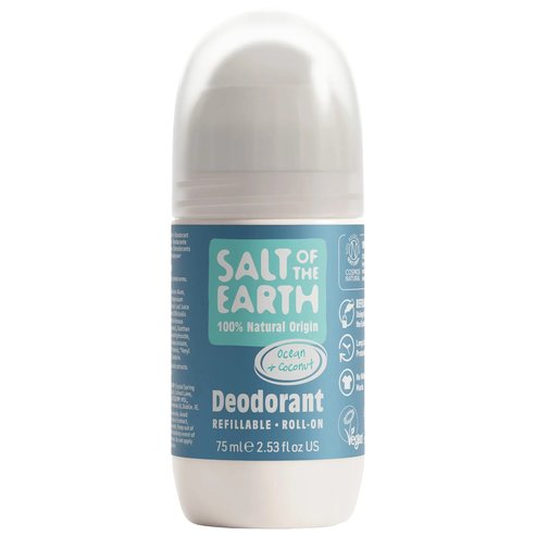 Salt of the Earth Natural Refillable Roll-On Deodorant 75ml - Ocean & Coconut