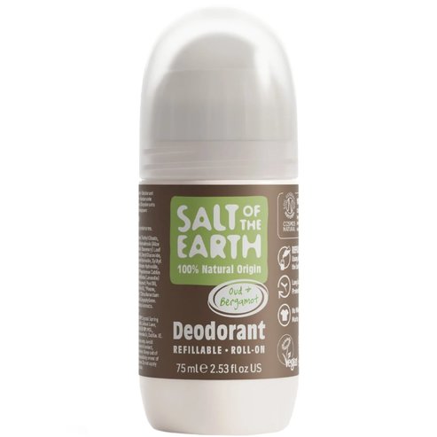 Salt of the Earth Natural Refillable Roll-On Deodorant 75ml - Oud & Bergamot