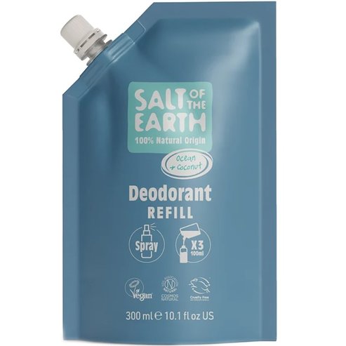 Salt Of The Earth Deodorant Spray Refill Резервен пълнител за дезодорант с натурален произход с аромат на океан и кокос 300ml Ocean & Coconut - Refill
