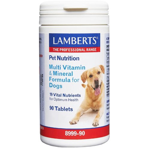 Lamberts Multi Vitamin & Mineral Formula for Dogs Високоефективна хранителна добавка с формула от витамини & минерали за кучета 90tabs