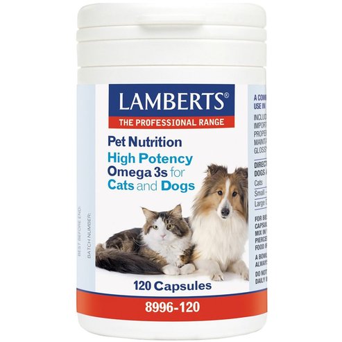 Lamberts Pet Nutrition High Potency Omega 3 for Cats & Dogs 120caps