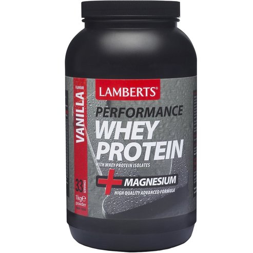 Lamberts Performance Whey Protein Powder Magnesium 1000g - Vanilla