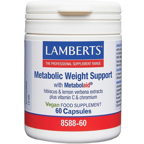 Lamperts Metabolic Weight Support Хранителна добавка с билкови екстракти с Витамин C & Хром за подпомагане на метаболизма, контрол на апетита чрез повишаване на GLP-1 & ефективно управление на теглото 60caps