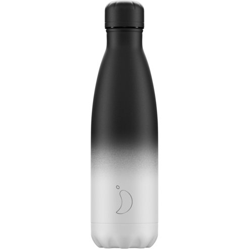 Chilly\'s Bottle Gradient Edition Monochrome Термос от неръждаема стомана в черно с бял матов цвят 500ml