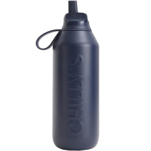 Chilly\'s Series Flip Bottle Термос от неръждаема стомана за топли & студени напитки със сламка 500ml - Astral Navy Blue