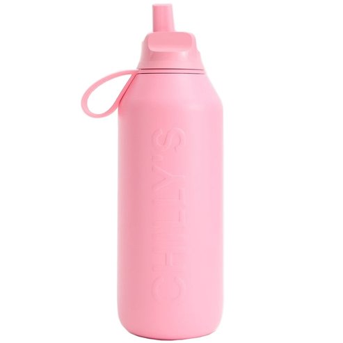 Chilly\'s Series Flip Bottle Термос от неръждаема стомана за топли & студени напитки със сламка 500ml - Lotus Pink