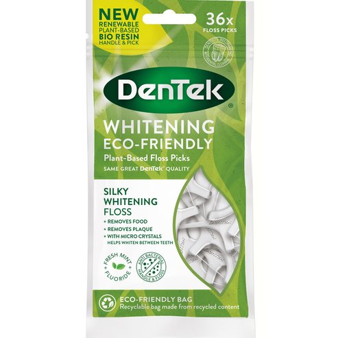Dentek Whitening Plant-Based Silky Floss Picks 36 бр