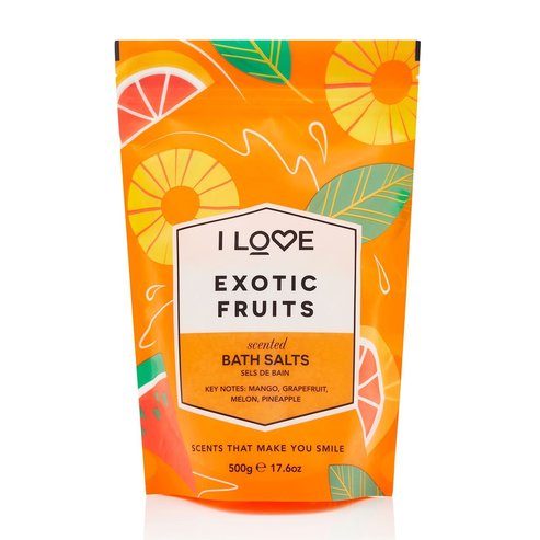 I Love...Exotic Fruits Scented Bath Salts Соли за вана с прекрасен аромат от плодови екстракти 500gr