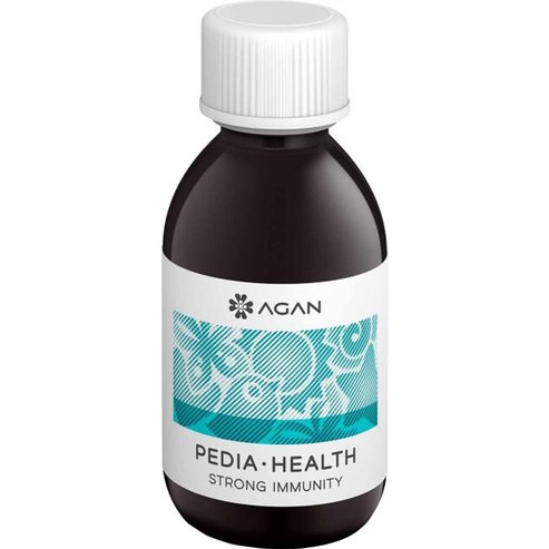 Agan Pedia Health Strong Immunity Syrup Хранителна Добавка за Деца над 2 Години под Формата на Сироп с Екстракт от Черен Бъз, 1,3 Глюкани, Витамин C, D & Цинк за Подсилване на Имунната Система с Вкус на Червени Плодове 150ml