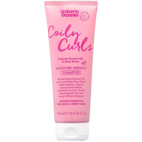 Umberto Giannini Coily Curls Moisture Drench Shampoo Хидратиращ шампоан без сулфати за къдрава коса с букли 250ml
