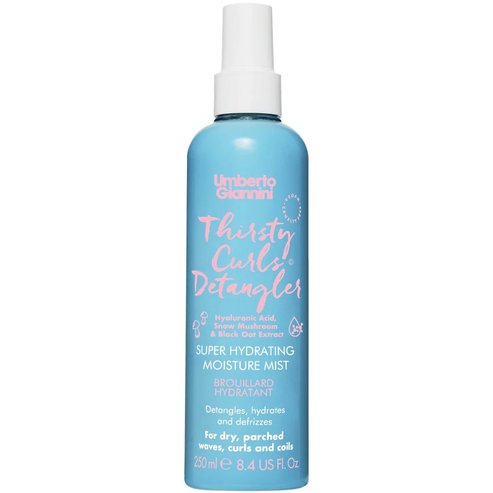 Umberto Giannini Thirsty Curls Detangler Super Hydrating Moisture Spray Омекотяващ Leave-in спрей за разплитане на непокорна вълниста & къдрава коса 250ml