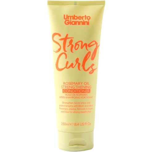 Umberto Giannini Strong Curls Rosemary Oil Strenghthening Conditioner Укрепващ и подхранващ балсам за коса за защита и ревитализация с биотиново масло 250ml