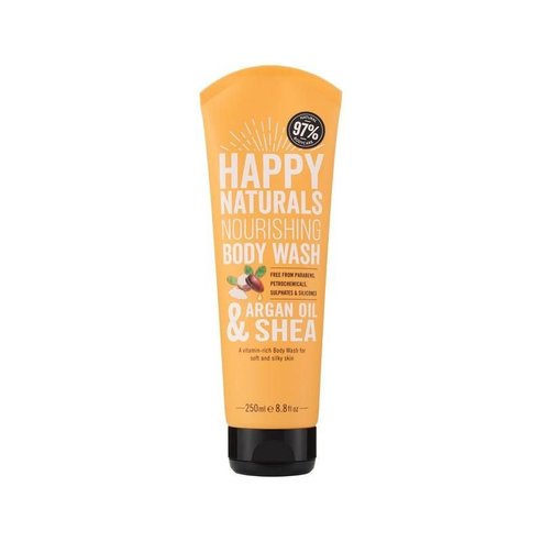 Happy Naturals Argan Oil & Shea Nourising Body Wash Нежен душ гел за подхранване и хидратация на кожата 250ml