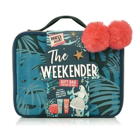 Dirty Works The Weekender Gift Back Creamy Body Wash 200ml & Body Butter 200ml & Гъба за баня