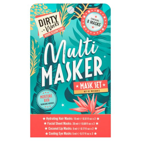 Dirty Works Multi Masker Комплект маски за грижа за косата и лицето 8 броя