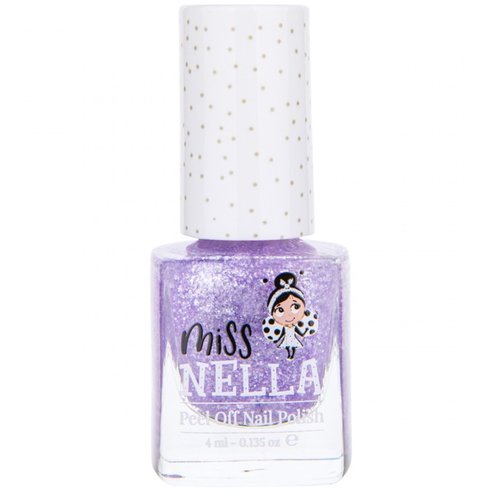 Miss Nella Peel Off Nail Glitter Polish Code. 775-47, 4ml - Sparkly Zebra