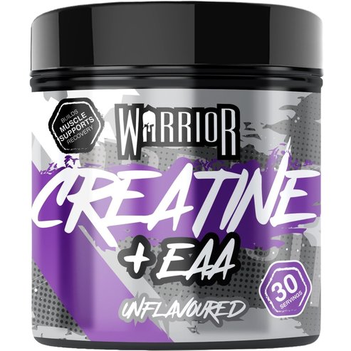 Warrior Creatine Plus EAA Powder Хранителна добавка с креатин монохидрат и незаменими аминокиселини EAA на прах & неутрален вкус 270g - Unflavoured