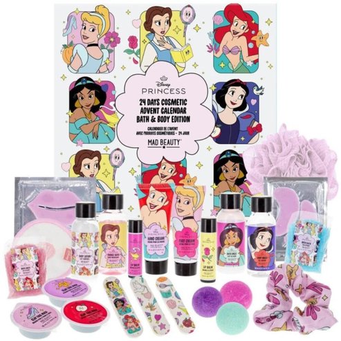 Mad Beauty Disney Princess 24 Days Cosmetic Advent Calendar Bath & Body Edition 1 бр
