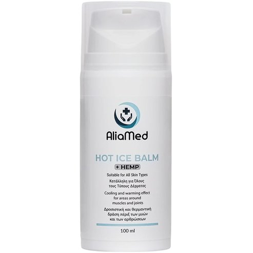 AliaMed Hot Ice Balm & Hemp Балсам с Масло от Коноп за Охлаждащо & Загряващо Действие около Мускулите & Ставите Идеален за Спортисти 100ml