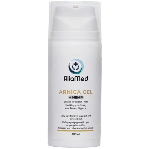 AliaMed Arnica Gel & Hemp Охлаждащ гел с екстракт от Arnica & масло от коноп за ежедневна грижа за уморени крака, стъпала & натоварена кожа 100ml