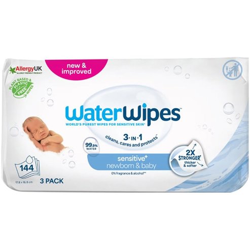 WaterWipes Baby Wipes 0m+, 144 бр (3x48 бр)