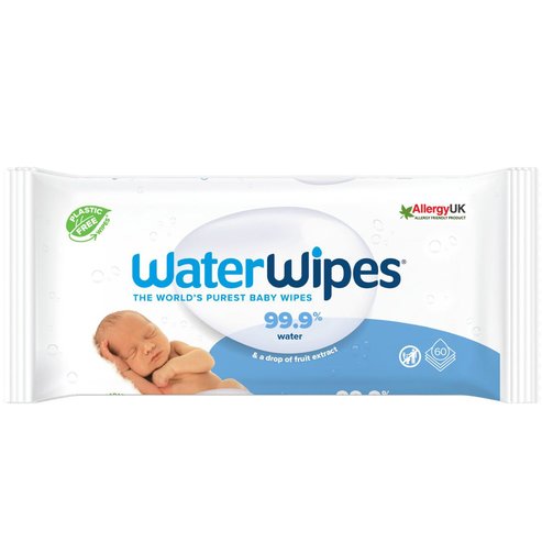 WaterWipes Baby Wipes 0m+, 60 бр