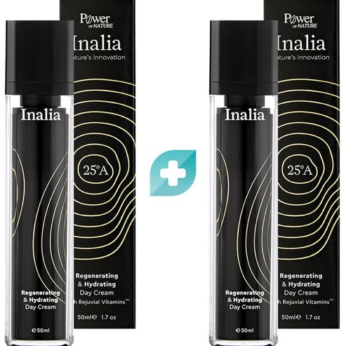 Inalia Комплект Regenerating & Hydrating Day Face Cream with Rejuval Vitamins 2x50ml