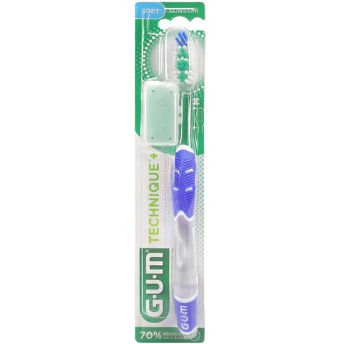 Gum Technique+ Soft Toothbrush with Medium Head Син 1 брой, код 490