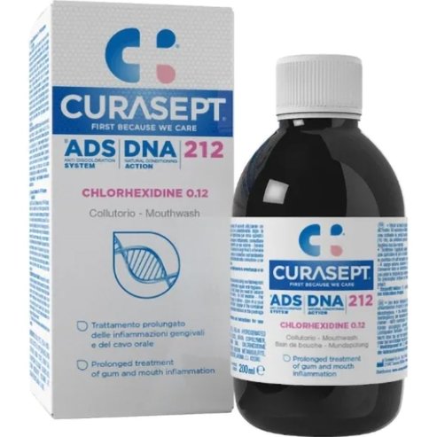 Curasept ADS 212 Перорален разтвор за облекчаване на раздразнения на устната лигавица 0,12% CHX 200ml