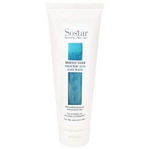 Sostar Mornin\' Glow Salycilic Acid Face Wash Gel for Oily & Acne Skin 150ml