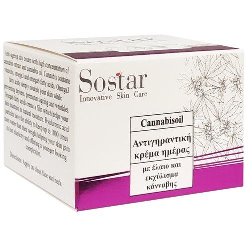 Sostar Cannabidiol Anti-Ageing Day Cream Дневен анти-ейдж крем с масло и екстракт от коноп 50ml