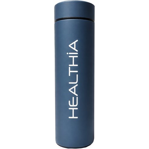 Healthia Stainless Steel Isothermic Bottle with Thermometer Blue 500ml 1 бр