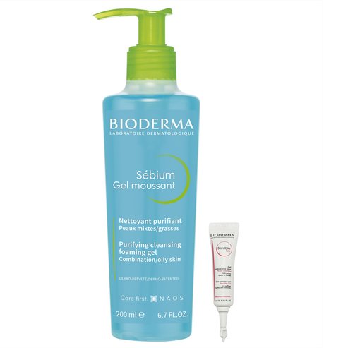 Bioderma Promo Sebium Gel Moussant 200ml & Подарък Bioderma Sensibio Gel Contour Des Yeux 2ml