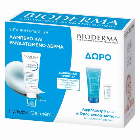 Bioderma Promo Hydrabio Gel Creme 40ml & Подарък Atoderm Gel Douche 100ml & Hydrabio Serum 15ml