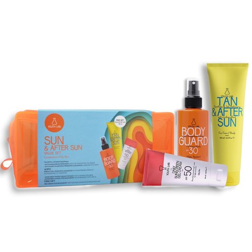 Youth Lab PROMO PACK Tinted Face Gel Cream Spf50, 50ml & Body & Face Lotion Spf30, 200ml & Подарък Tan & After Sun Cream 150ml