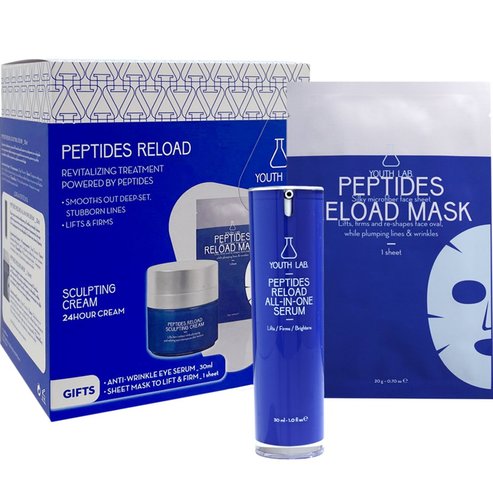 Youth Lab Promo Peptides Reload Sculpting Cream 50ml & Подарък All-in-One Serum 30ml & Подарък Sheet Mask 20g, 1 бр