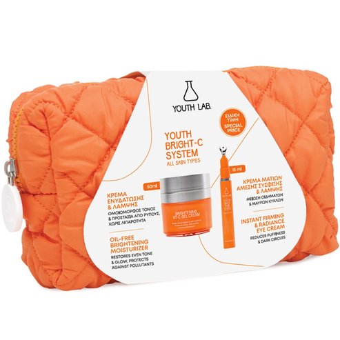 Youth Lab Promo Brightening Vit-C Cream Gel 50ml & Illuminating & Firming Youth Shot for Eyes Cream 15ml & Подарък несесер 1 брой