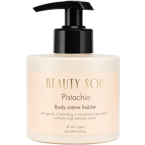 Beauty Sou Pistachic Fresh Body Cream Крем за тяло с антиейдж свойства за дълбока хидратация & стягане с помпа 300ml
