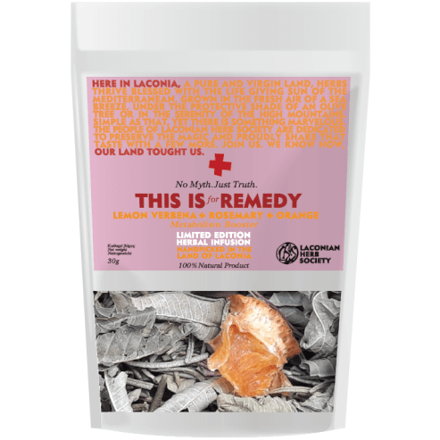 This is for Remedy Herbal Infusion Lemon Verbena & Rosemary & Orange Смес от билки за отвара, полезна за метаболизма 30gr