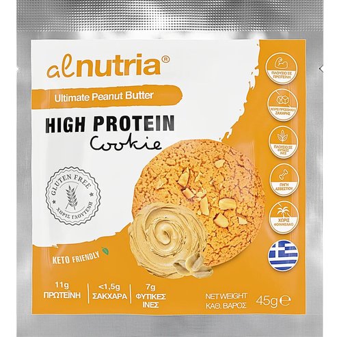 Alnutria High Protein Cookie 45g 1 бр - Ultimate Peanut Butter